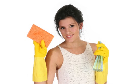 Deep cleaning of tile and grout flooring in a local property