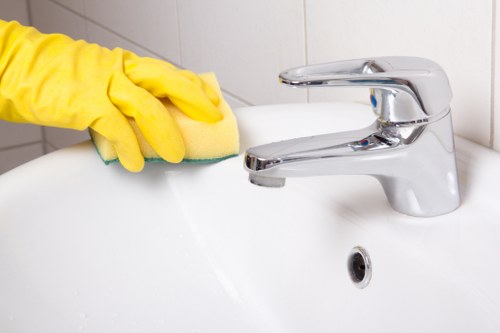 Local cleaning team working in a period office building in Nottinghill