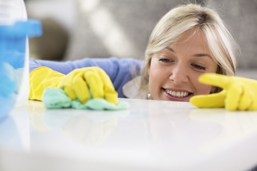 Local cleaners preparing a property handover in Notting Hill