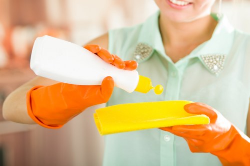 Kitchen and bathroom domestic cleaning in Notting Hill flat