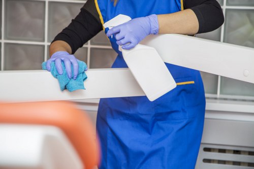 Local cleaner preparing a guest-ready flat in Notting Hill